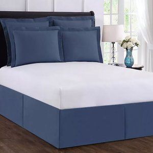 Wonderskirt Wrap-Around Full Bed Skirt in Blue